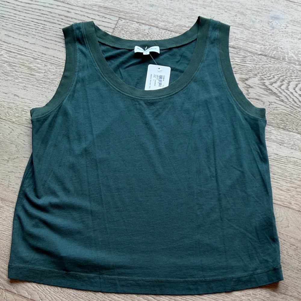 NWT Michael Stars 'Shannon Contrast Tank' in Pinegrove (Small) Retail: $68
